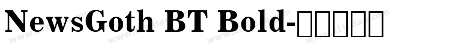 NewsGoth BT Bold字体转换